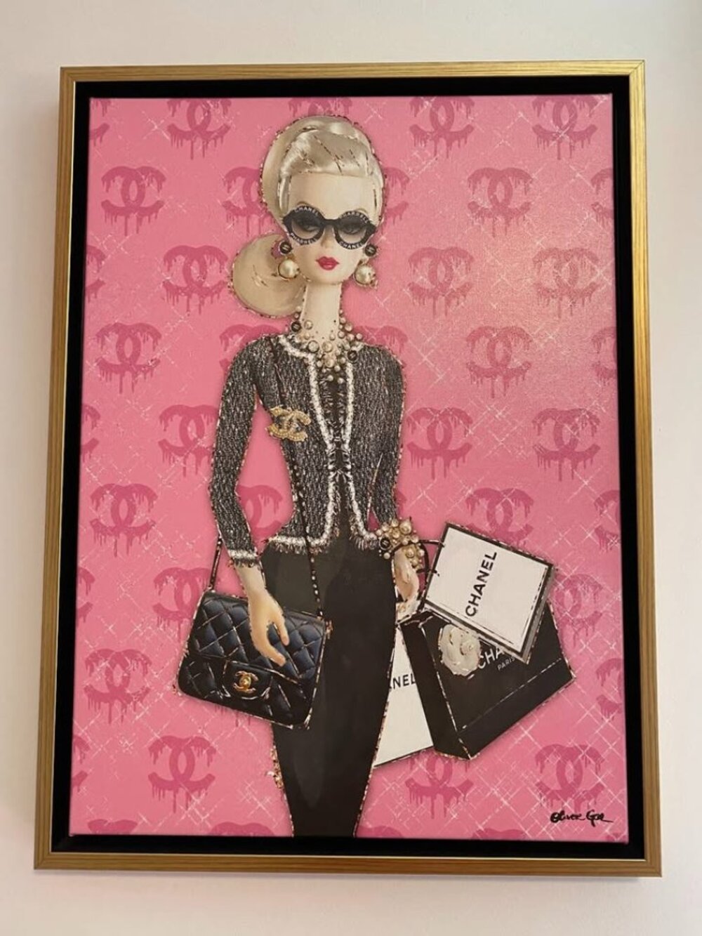 Oliver Gal "Yas Queen" Barbie Fashion Framed Artwork